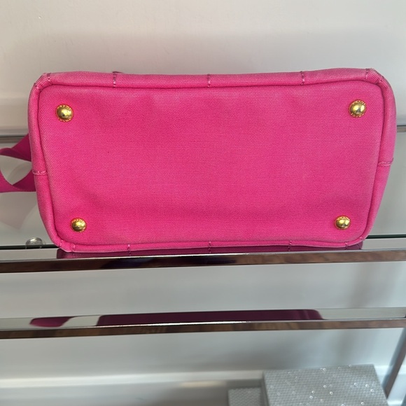 Pink Prada Canapa, Small, With Removable Strap and COA - Picture 5 of 14